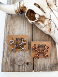 Boho Ranch Shop Western Post Horsebit Groove Earrings