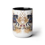 All Designs Equine Work it Girl Equestrian Watercolor Two Toned Mug
