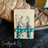 Countryside Co. Cross Turquoise Dangle Earring