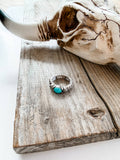 Boho Ranch Shop Western Simple Stretch Ringm- turquoise | white