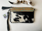 Boho Ranch Shop Western Mini Mobile Cowhide Tooled Leather Crossbody