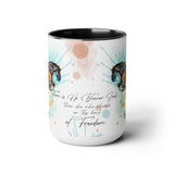 All Designs Equine Inspirational Equestrian Watercolor Horse Two Toned Mug