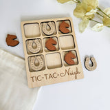 Birch House Games & Gifts Horse Tic-Tac-Toe Game - Western Gift / Equestrian Gift