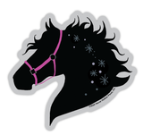 Horse 3" Sticker Waterproof | Pink Halter | Cello Sleeved