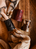 Tirzah Lane Art Genuine Leather Scarf Slides Old West Trio
