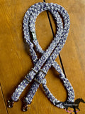 WhinneyWear 8ft Lilac Camo Braided Reins