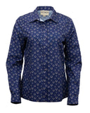Outback Womens Horseshoe Toss Button Up Shirt