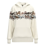 Hooey Womens Legendary Cream Hoody with Horse Print