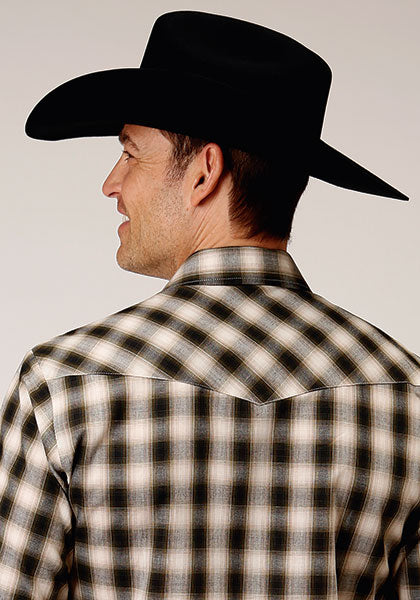 Karman Men's Classic Plaid Long Sleeve Western Shirt