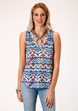 Roper Ladies Sweater Knit V Neck Sleeveless Shirt
