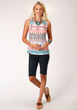 Roper Ladies Sweater Knit V Neck Sleeveless Shirt