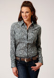 Roper Ladies Long Sleeve Silver Vine Print