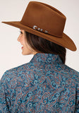 Roper Women's Blue Canyon Paisley Long Sleeve Western Shirt