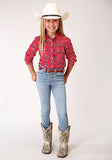 Roper Girls Long Sleeve Print Western Blouse