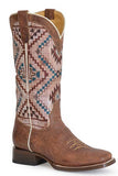 Roper Margo Square Toe Vintage Brown Leather Boot