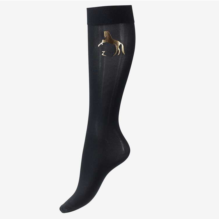 Horze Kids Thin Knees Socks with Shiny Logo – Tack Room Too