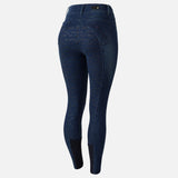Horze Kaia Womens Full Denim Breeches with Crystals