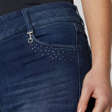 Horze Kaia Womens Full Denim Breeches with Crystals