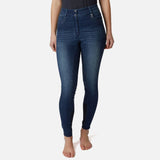 Horze Kaia Womens Full Denim Breeches with Crystals