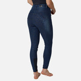Horze Kaia Womens Full Denim Breeches with Crystals