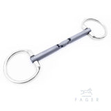Fager Madeleine Titanium Double Jointed Fixed Ring Snaffle