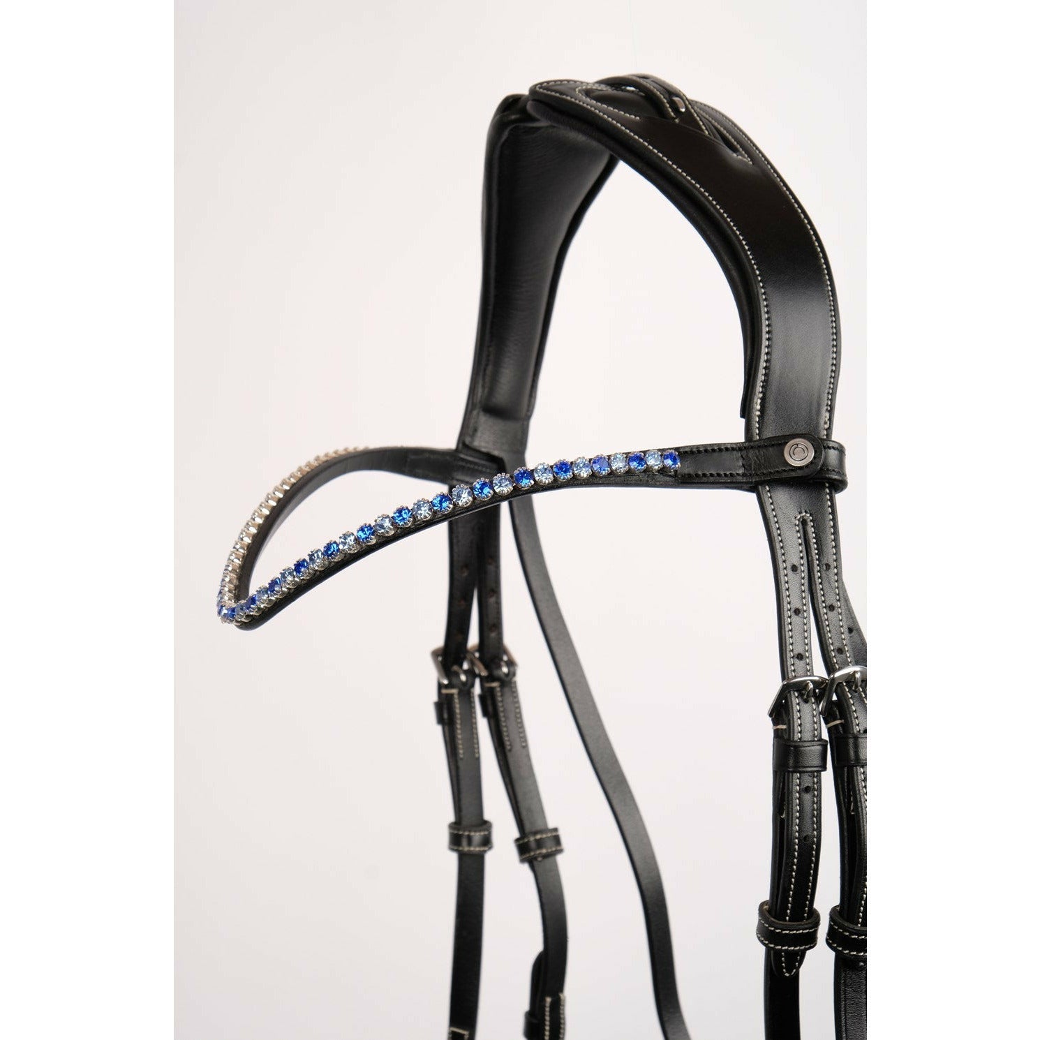Montar Curved Crystal Browband - Sapphire Light Blue