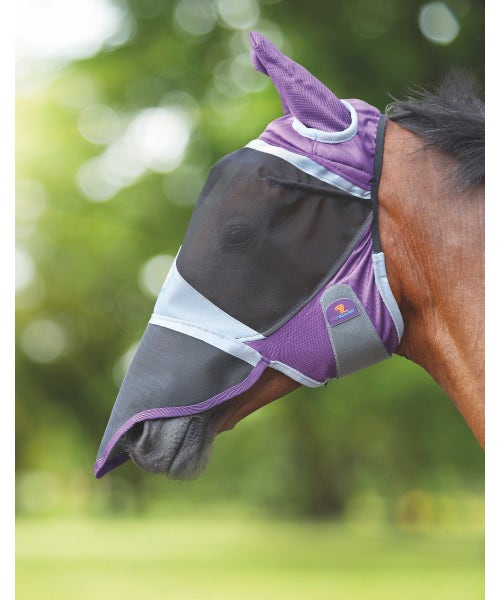 Shires Deluxe Fly Mask With Ears and Nose