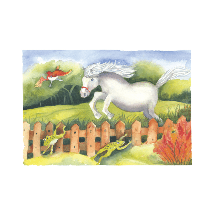 Kristin and the Pony - Notecard