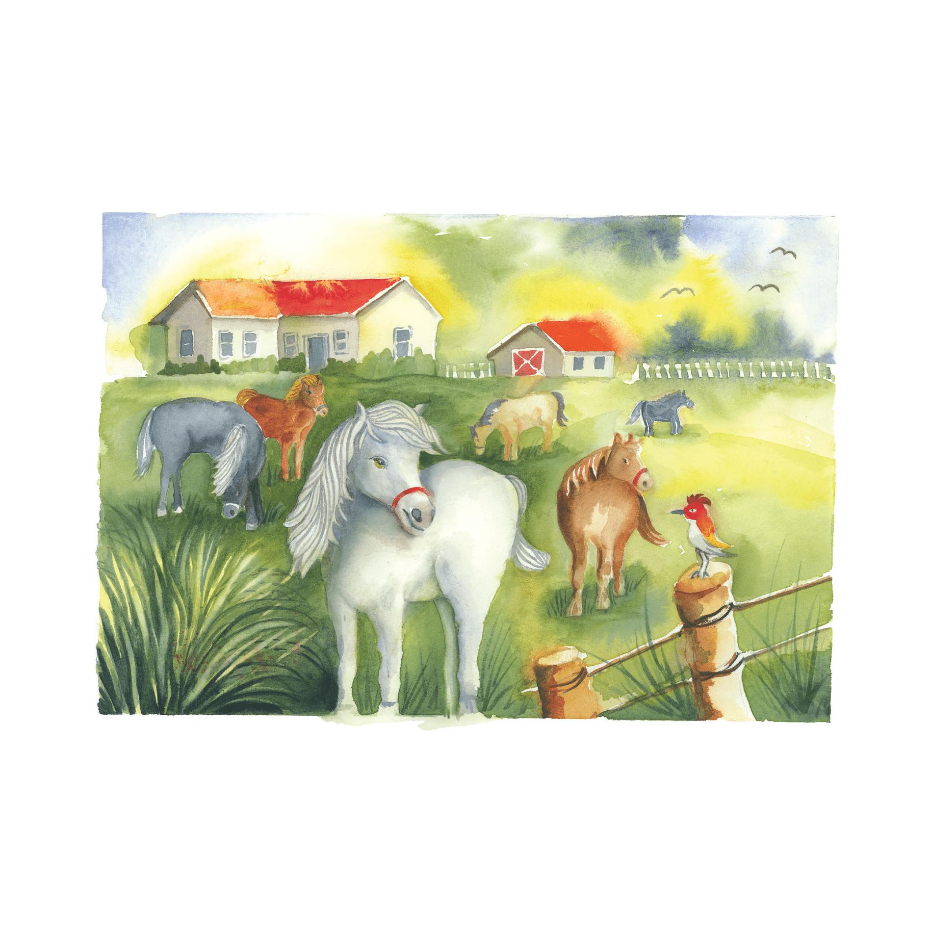 Kristin and the Pony - Notecard