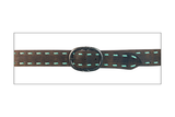 Belt Ladies Tan With Turquoise Buck Stitch