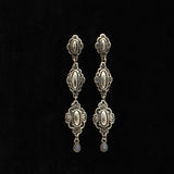 Blazin Roxx Earrings 3 Tier Blue Stone