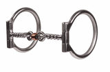 Professionals Choice Offset Twisted Dogbone D Ring Snaffle