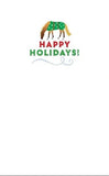 Christmas Card: New England House and Barn Horse