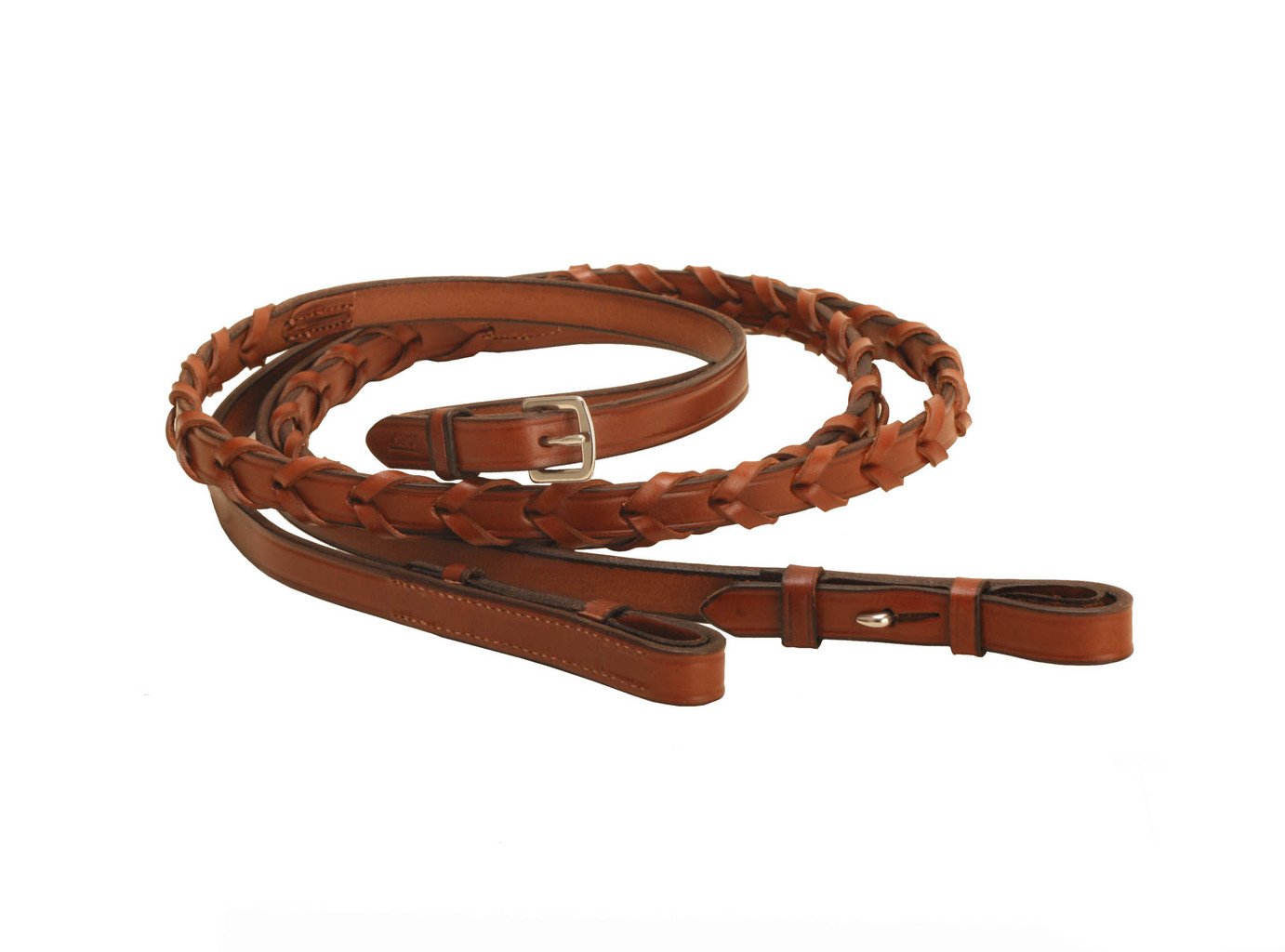 Tory Leather Laced Reins With Stud Hooks