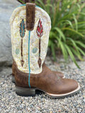 Roper Women's Arrow Feather Square Toe Boot