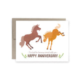 Art Of Melodious Horsin Around Anniversary Card