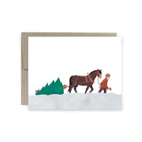 Art Of Melodious Christmas Tree Holiday Card