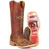Tin Haul Womens I Believe "4:13" Sole Square Toe Boot
