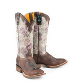 Tin Haul Womens Rosealiscious "Girls Best Friend" Sole Square Toe Boot