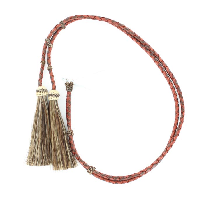 M & F Leather Stampede String with Horsehair