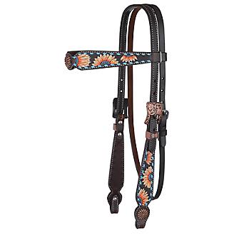 Circle Y Buckstitch Sunflower Tack Collection Brow Headstall