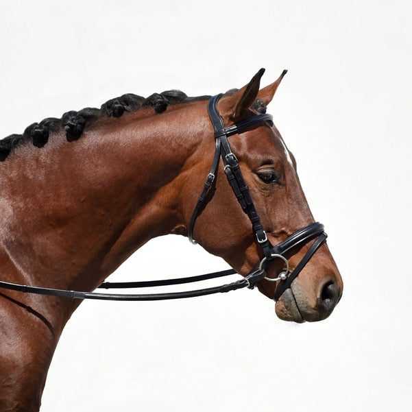 Bobby's Padded Monocrown Snaffle Bridle with Flash