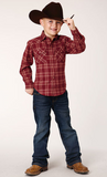 Roper Boy's L/S Snap Unlined Flannel Shirt Assortment