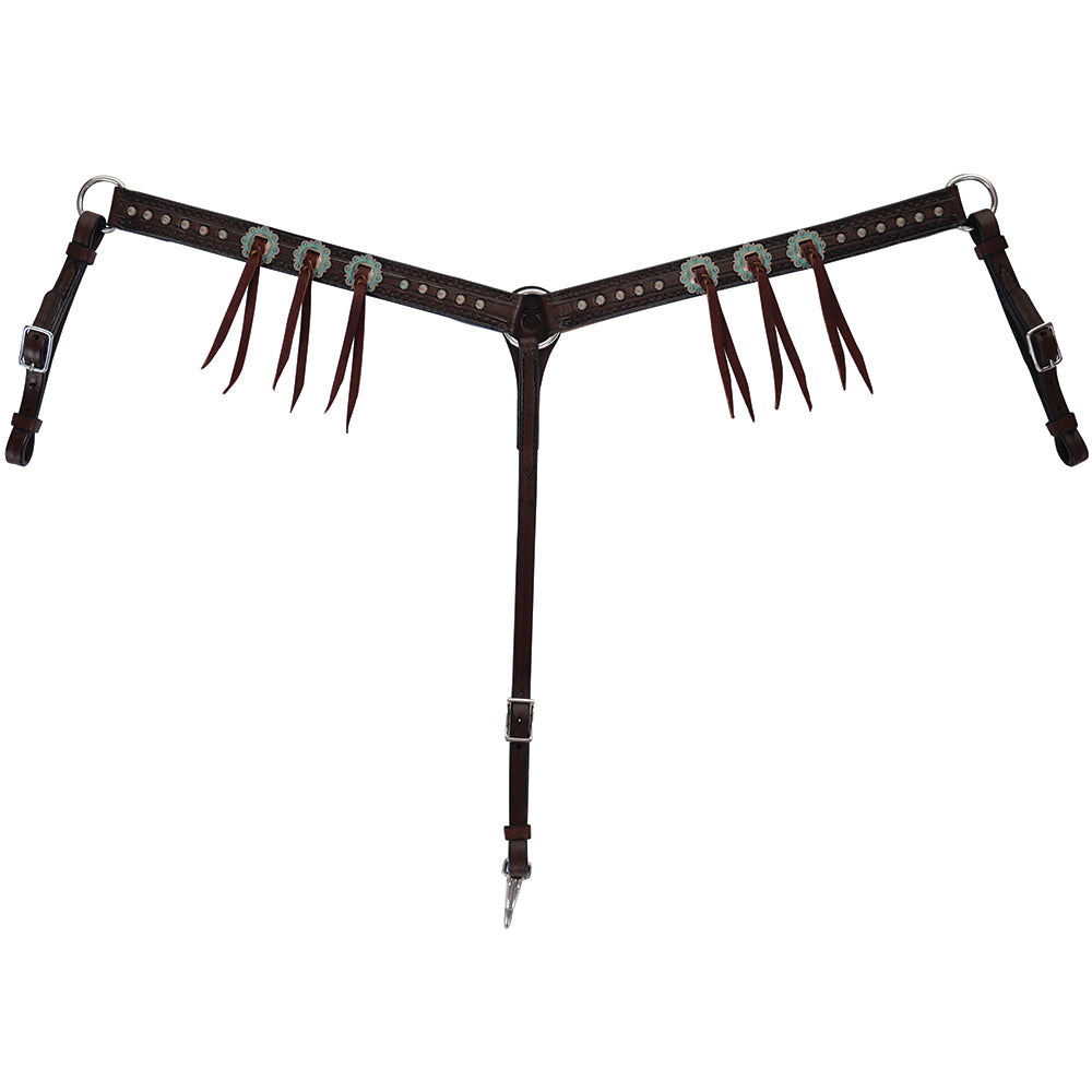 Circle Y Remuda Turquoise/Antique Chocolate Breastcollar