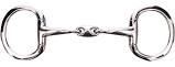 Korsteel Oval Link Double Joint Snaffle with Eggbutt Cheek Piece