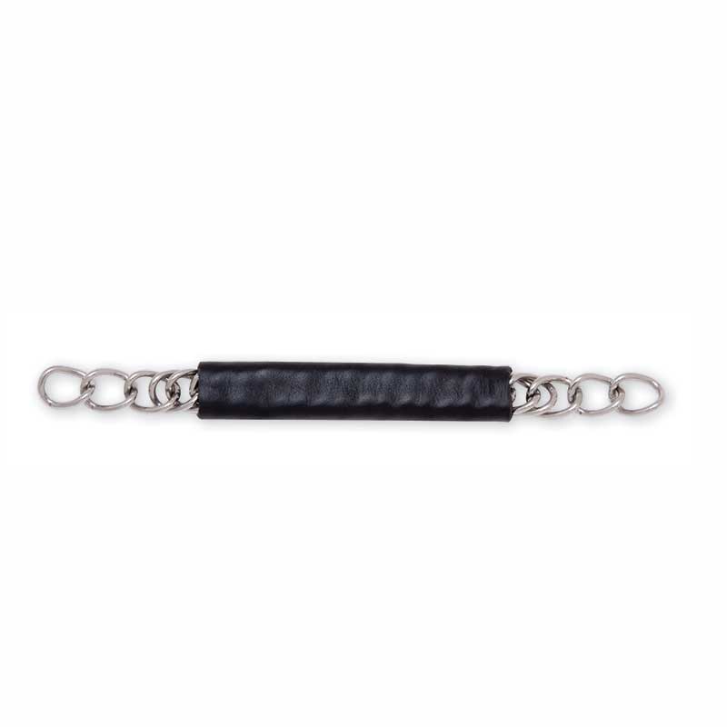 Leather Covered Stainless Steel Curb Chain