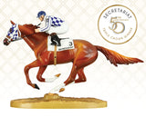 Breyer Secretariat 50th Anniversary Figurine With Jockey