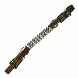 Circle Y Flat Link Curb Chain With Roller Buckles