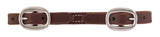 Weaver Brown 2 Buckle Leather Curb Strap