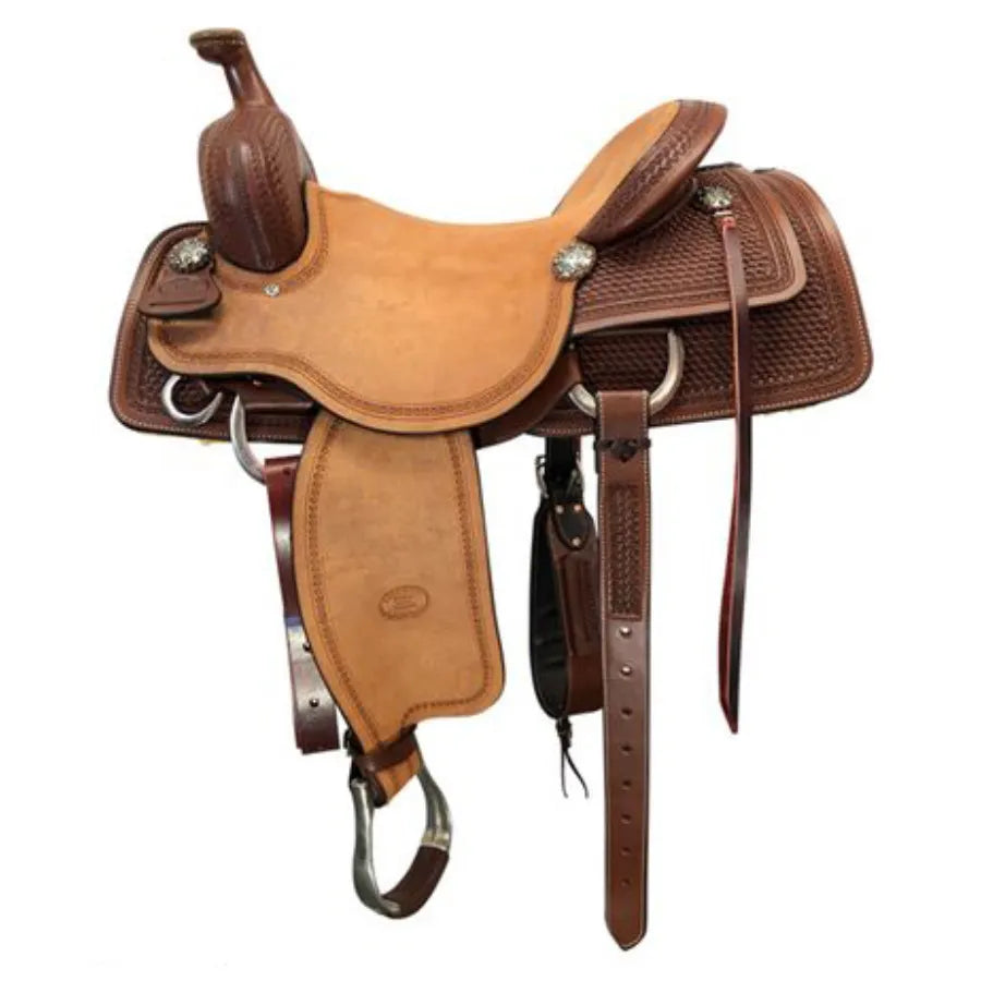 Billy Cook Cow Horse Saddle Basket Stamp With Star Border 17"